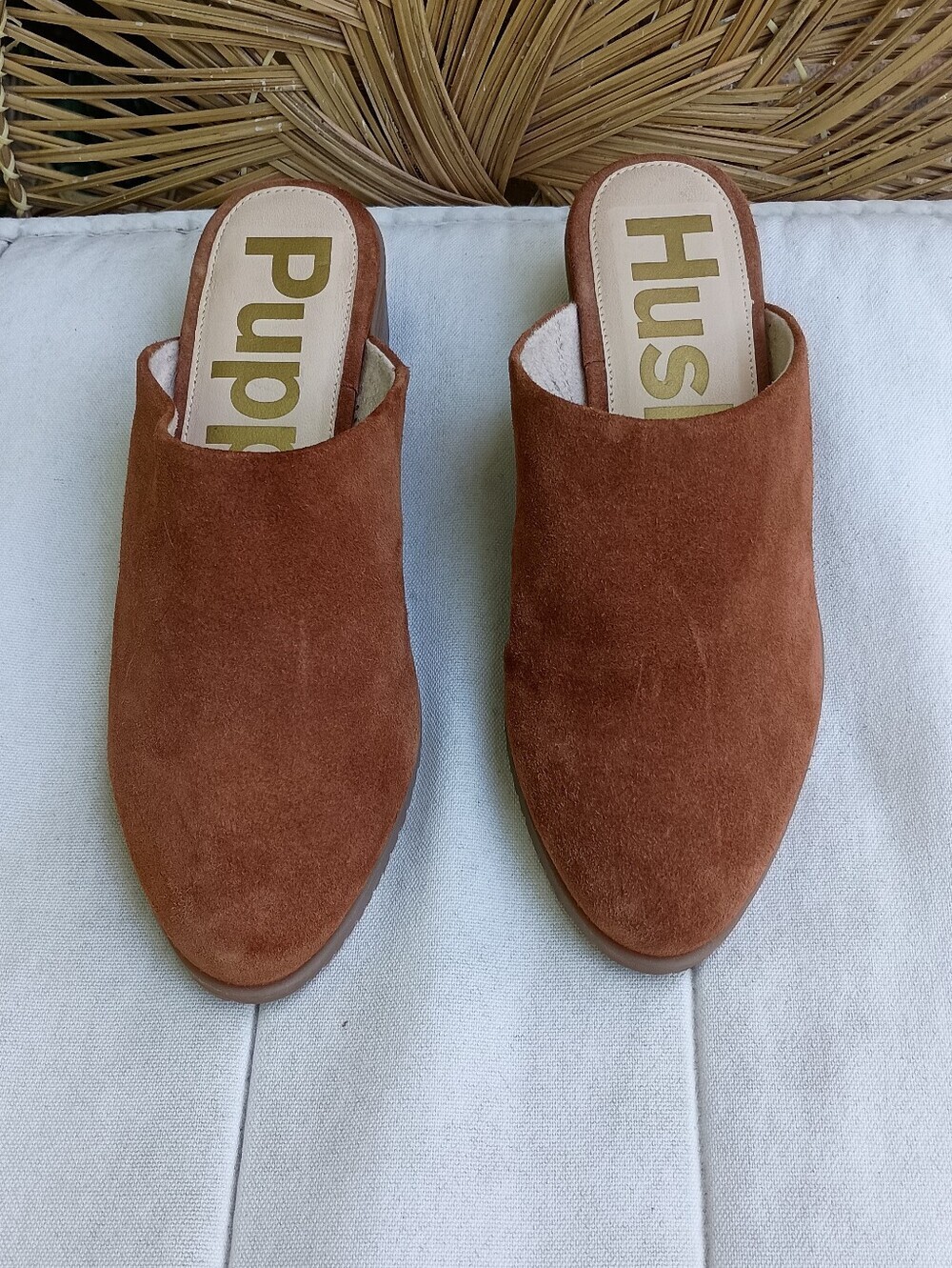 Hush Puppies Women’s Rust Suede Slip-On Mules_7.5